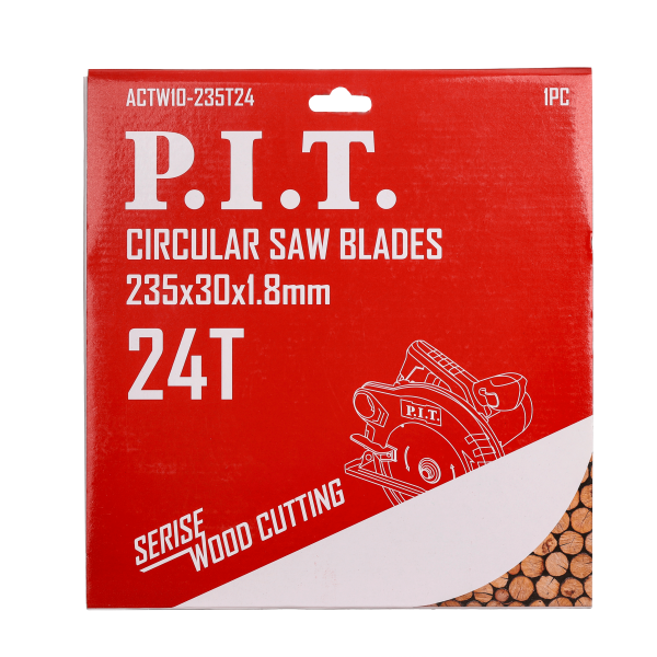 Диск пильный по дереву P.I.T. 235x30x2,6 мм 24T, тип зуба ATB (ACTW10-235T24)